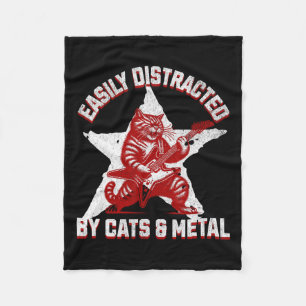 Cats en Metal Fan Music Metalhead Heavy Rock Star Fleece Deken