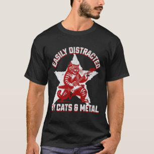 Cats en Metal Fan Music Metalhead Heavy Rock Star T-shirt