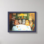 Cats Enjoying Cigars & Brandy, Louis Wain Canvas Afdruk (Voorkant)
