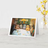 Cats Enjoying Cigars & Brandy, Louis Wain Kaart (Gele Bloem)