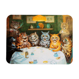 Cats Enjoying Cigars & Brandy, Louis Wain Magneet