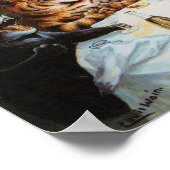 Cats Enjoying Cigars & Brandy, Louis Wain Poster (Hoek)