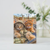 Cats Exploring the Australian Outback Feestdagenkaart (Staand voorkant)