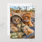 Cats Exploring the Australian Outback Feestdagenkaart (Voorkant / Achterkant)