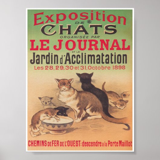Cats Exposition Advertisement Vintage Poster (Voorkant)