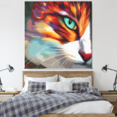 Cat's Eye Design Canvas Afdruk (Insitu (Slaapkamer))