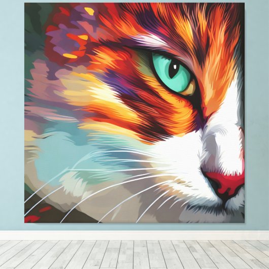 Cat's Eye Design Canvas Afdruk (Insitu (Houten vloer))