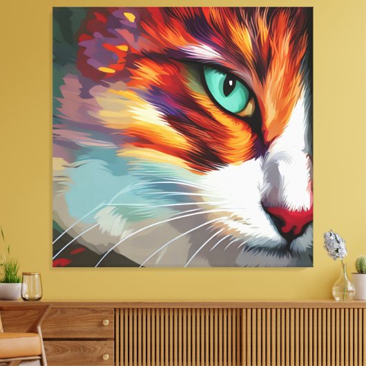 Cat's Eye Design Canvas Afdruk (Insitu (Woonkamer))