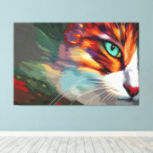 Cat's Eye Design Canvas Afdruk (Insitu (Houten vloer))