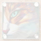 Cat's Eye Design Glazen Onderzetter (Achterkant)