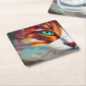 Cat's Eye Design Kartonnen Onderzetters (Schuin)