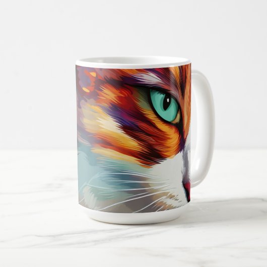 Cat's Eye Design Koffiemok (Voorkant rechts)