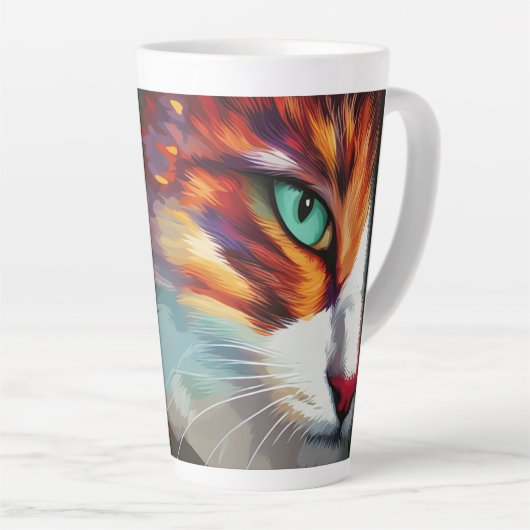 Cat's Eye Design Latte Mok (Rechterhoek)
