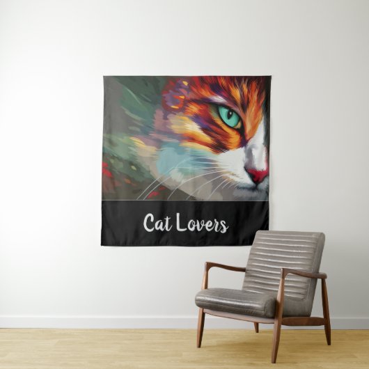 Cat's Eye Design Wandkleed (In situ)