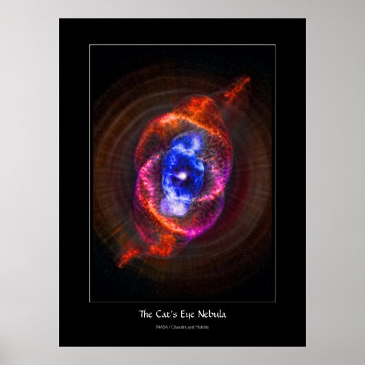Cats Eye Nebula - groeiende rode reus Poster (Voorkant)
