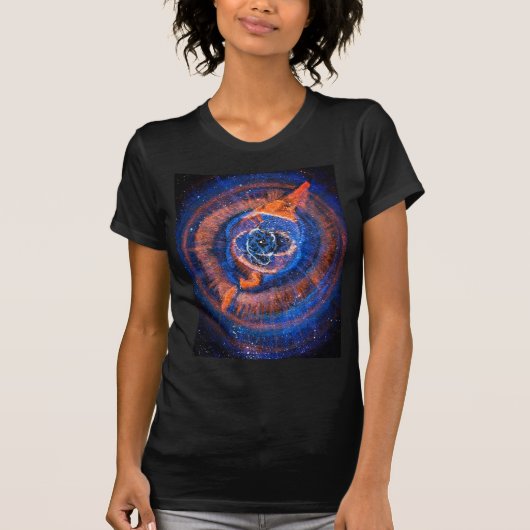 Cat's Eye Nebula kleurrijke dames fit t-shirt (Voorkant)
