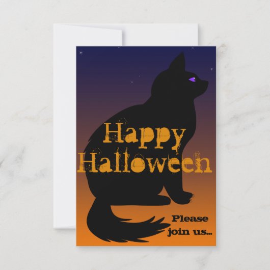 Cat's Eye's Halloween Invite Kaart (Voorkant)
