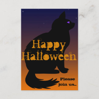 Cat's Eye's Halloween Invite Kaart