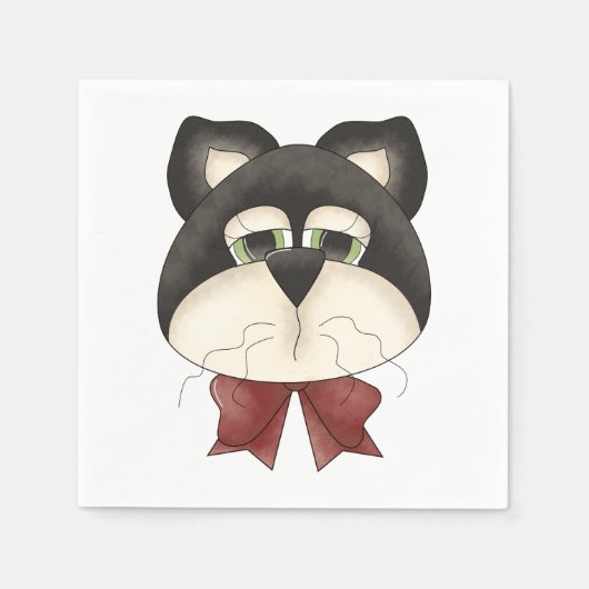 Cats Face Paper Napkins Servet (Voorkant)