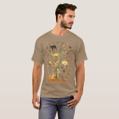 Cats Fall Autumn Climbing Maple Leaf Tree Funny Ca T-shirt (Voorkant volledig)