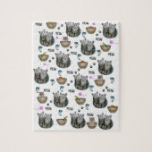 Cats Fish Jigzaag Puzzle Legpuzzel (Verticaal)