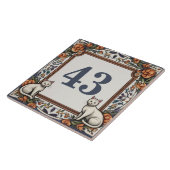 Cats Flowers Custom House Nummer Teken Plaque Bord Tegeltje (Zijkant)