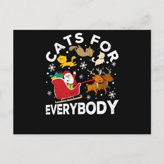 Cats for all Merry Christmas Cat Christmas Briefkaart (Voorkant)