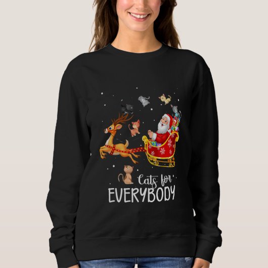 Cats For Everybody Cat Christmas Pajama Family Par Trui (Voorkant)