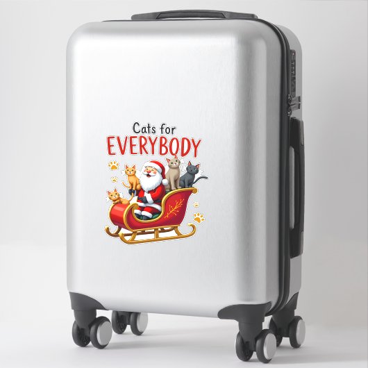 Cats For Everybody Cat Christmas Ugly Christmas Lo Sticker (Koffer)