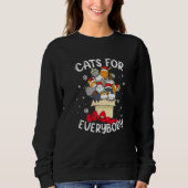 Cats For Everybody Cat Christmas Xmas Box Cat  Wom Trui (Voorkant)