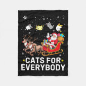 Cats For Everybody Christmas Cat Funny Xmas Cat Lo Fleece Deken (Voorkant)