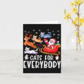 Cats For Everybody Christmas Cat Funny Xmas Men Wo Kaart (Gele Bloem)