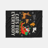 Cats For Everybody Christmas Cat Funny Xmas Women  Fleece Deken (Voorkant (Horizontaal))