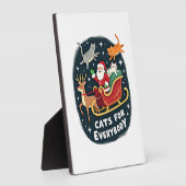 Cats For Everybody Christmas Cat Funny Xmas Women  Fotoplaat (Zijkant)