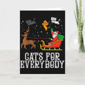 Cats For Everybody Christmas Cat Funny Xmas Women  Kaart (Voorkant)