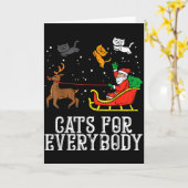 Cats For Everybody Christmas Cat Funny Xmas Women Kaart (Gele Bloem)
