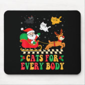 Cats For Everybody Christmas Cat Funny Xmas Women  Muismat (Voorkant)
