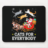 Cats For Everybody Christmas Cat Funny Xmas Women  Muismat (Voorkant)