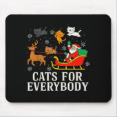 Cats For Everybody Christmas Cat Funny Xmas Women  Muismat (Voorkant)