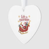 Cats For Everybody Christmas Cat Funny Xmas Women  Ornament (voorkant)