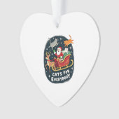 Cats For Everybody Christmas Cat Funny Xmas Women  Ornament (voorkant)
