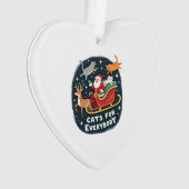 Cats For Everybody Christmas Cat Funny Xmas Women  Ornament (voorkant)