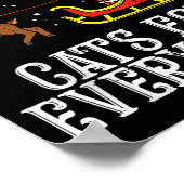 Cats For Everybody Christmas Cat Funny Xmas Women Poster (Hoek)