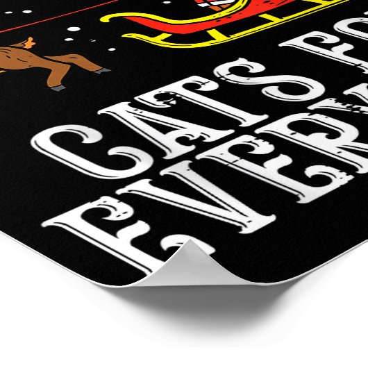 Cats For Everybody Christmas Cat Funny Xmas Women  Poster (Hoek)