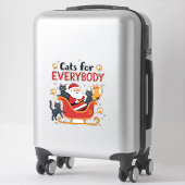 Cats For Everybody Christmas Cat Funny Xmas Women  Sticker (Koffer)