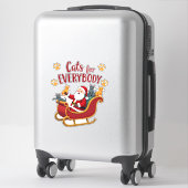 Cats For Everybody Christmas Cat Funny Xmas Women  Sticker (Koffer)
