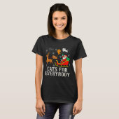 Cats For Everybody Christmas Cat Funny Xmas Women  T-shirt (Voorkant volledig)