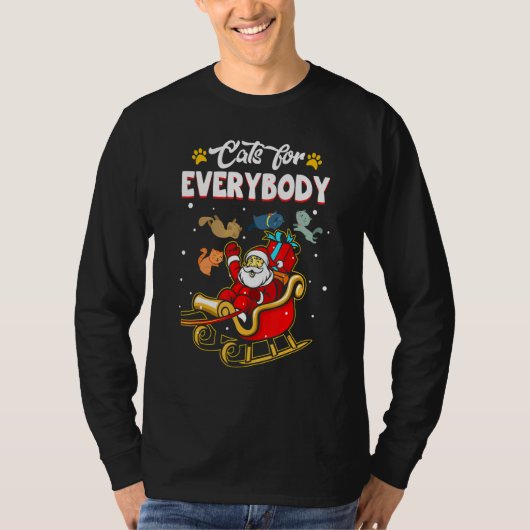 Cats For Everybody Christmas Ugly Sweater Matching T-shirt (Voorkant)
