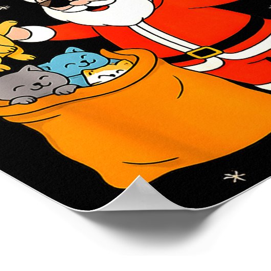 Cats For Everybody Funny Christmas Cat Xmas Santa  Poster (Hoek)