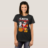Cats For Everybody Funny Christmas Cat Xmas Santa T-shirt (Voorkant volledig)